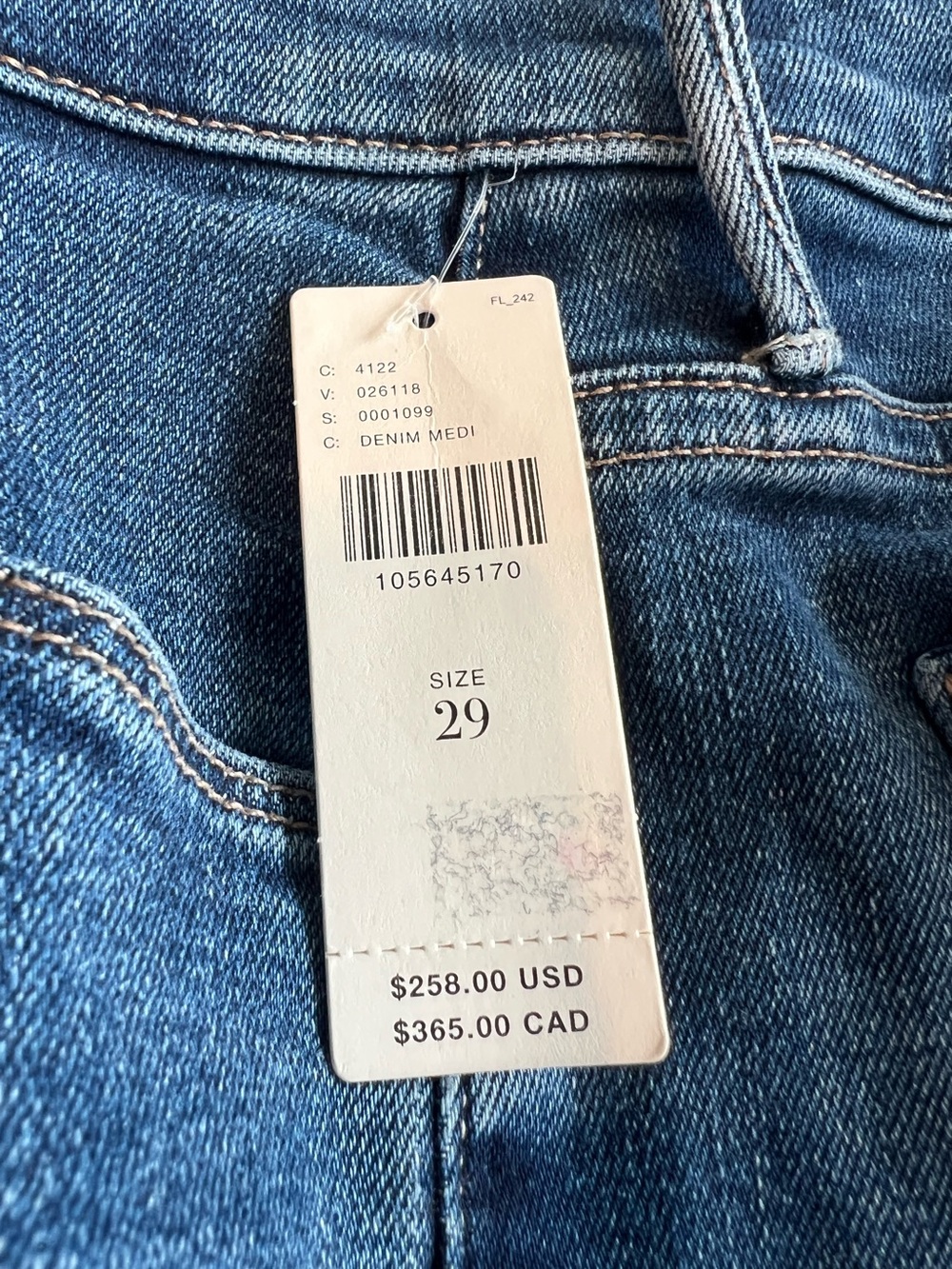 MOTHER Runaway Mid Rise Jeans Flare Slim New Size 29 Prized Possession Denim - Picture 14 of 16